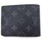 Louis Vuitton Monogram Eclipse Portefeuille Multiple Bifold Wallet Black Leather — view 2