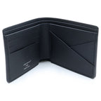 Louis Vuitton Monogram Eclipse Portefeuille Multiple Bifold Wallet Black Leather — view 4