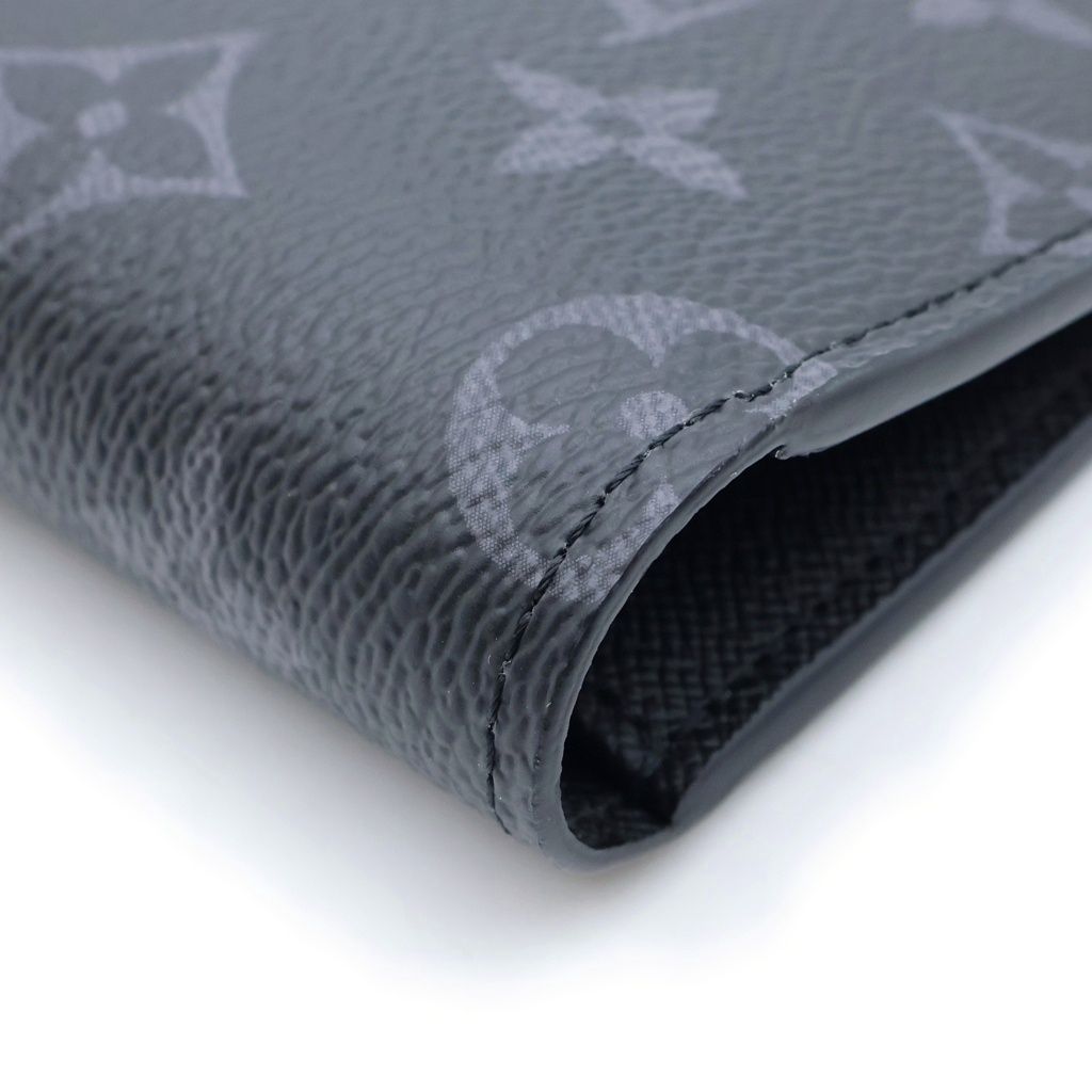 Louis Vuitton Monogram Eclipse Portefeuille Multiple Bifold Wallet Black Leather — view 5