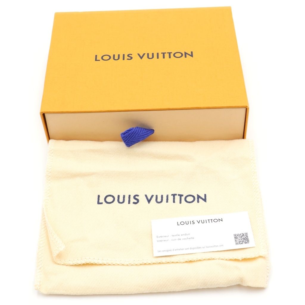 Louis Vuitton Monogram Eclipse Portefeuille Multiple Bifold Wallet Black Leather — view 6