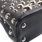 Louis Vuitton Metal Dot Capucines MM 2-Way Shoulder Bag Black Leather Silver — view 5