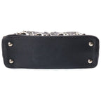 Louis Vuitton Metal Dot Capucines MM 2-Way Shoulder Bag Black Leather Silver — view 4