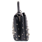 Louis Vuitton Metal Dot Capucines MM 2-Way Shoulder Bag Black Leather Silver — view 3