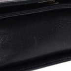 Chanel Boy 20 Small Shoulder Bag Chain Black Caviar Leather Silver — view 6