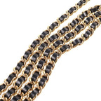 Chanel Quilted Classic Chain Wallet Shoulder Bag Black Lambskin Gold — view 7