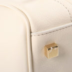 Celine Little Luggage 2-Way Shoulder Bag Ivory White Grained Calfskin Gold — view 5