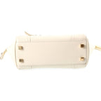 Celine Little Luggage 2-Way Shoulder Bag Ivory White Grained Calfskin Gold — view 4