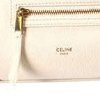 Celine Little Luggage 2-Way Shoulder Bag Ivory White Grained Calfskin Gold — view 7