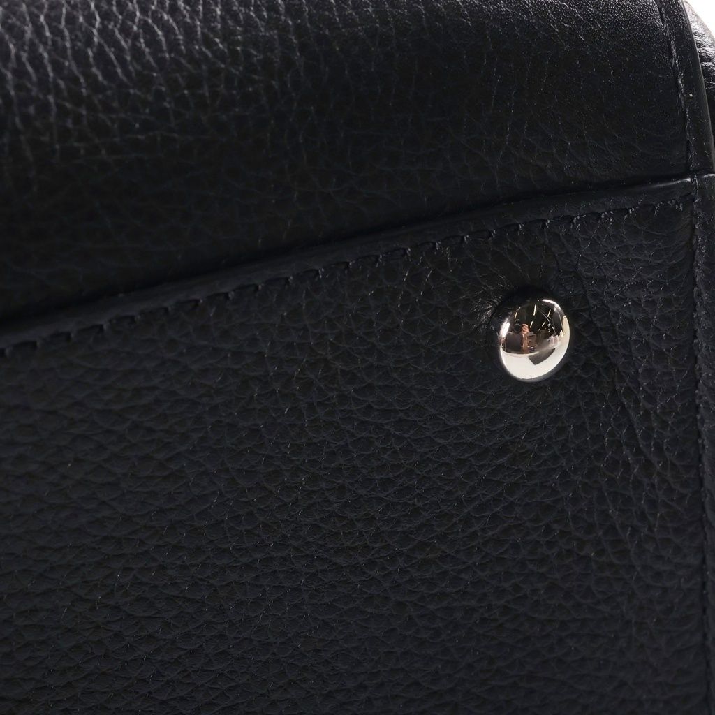 Chanel Neo Executive Tote 2-Way Shoulder Bag Black Leather Silver — view 6