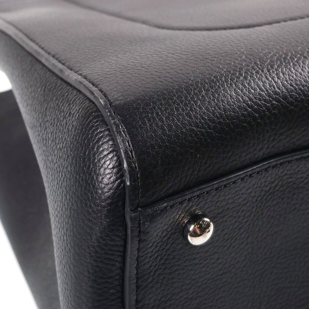Chanel Neo Executive Tote 2-Way Shoulder Bag Black Leather Silver — view 5