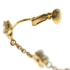 Louis Vuitton Monogram Floragram Single Earrings Ear Cuff Metal Gold Faux Pearl — view 6