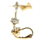 Louis Vuitton Monogram Floragram Single Earrings Ear Cuff Metal Gold Faux Pearl — view 4