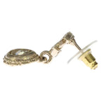 Chanel CC Logo Swing Rhinestone Drop Earrings Metal Gold Plated — view 4