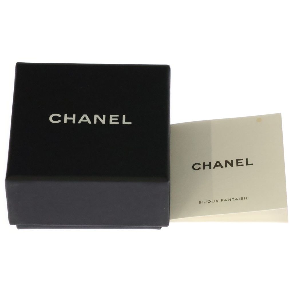 Chanel CC Logo Swing Rhinestone Drop Earrings Metal Gold Plated — view 6