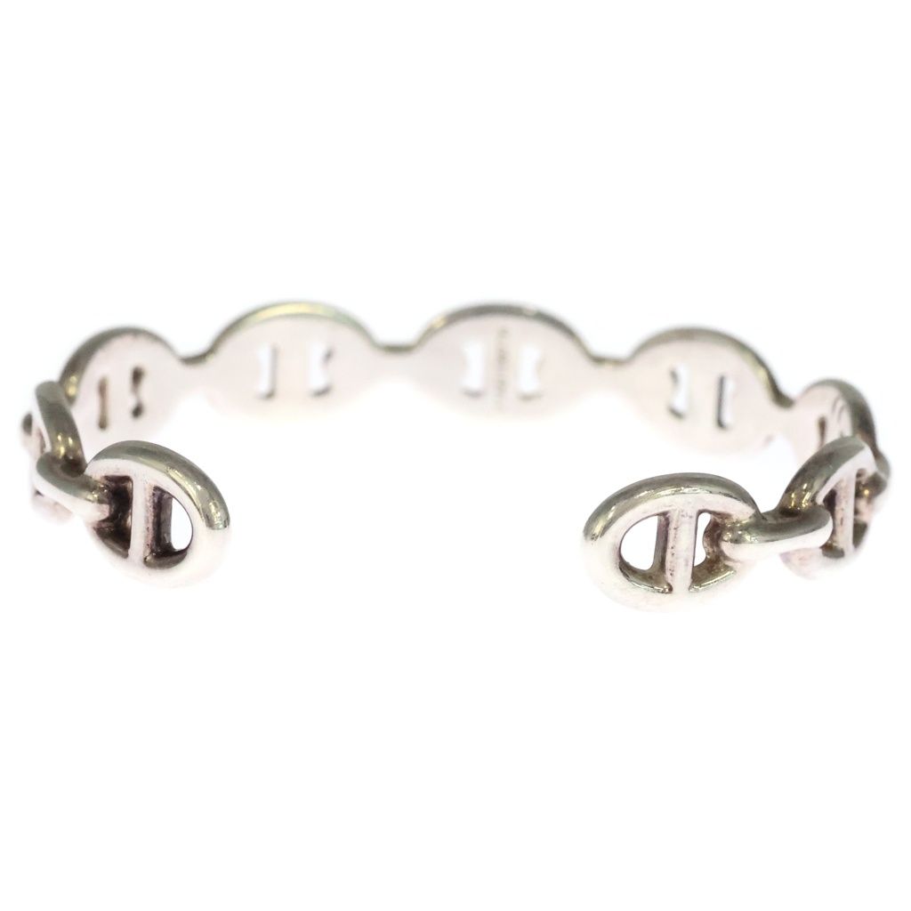 Hermes Chaine D'ancre Enchainee Bangle Bracelet Silver — view 2