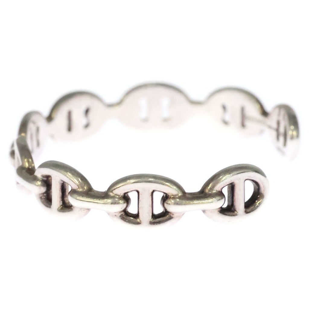 Hermes Chaine D'ancre Enchainee Bangle Bracelet Silver — view 4