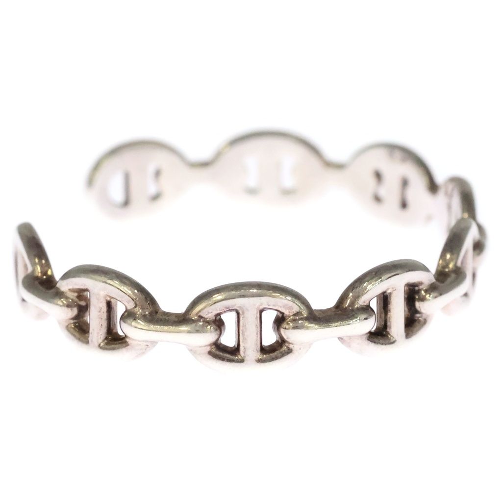 Hermes Chaine D'ancre Enchainee Bangle Bracelet Silver — view 3