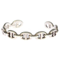 Hermes Chaine D'ancre Enchainee Bangle Bracelet Silver