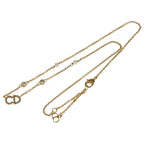 Dior Clair D Lune Rhinestone Faux Pearl Necklace Gold — view 2
