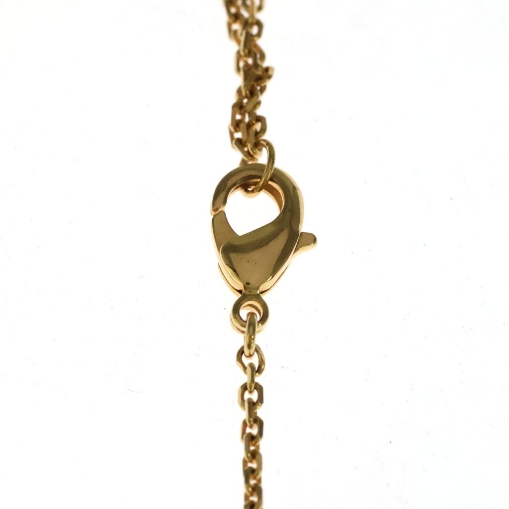 Dior Clair D Lune Rhinestone Faux Pearl Necklace Gold — view 5