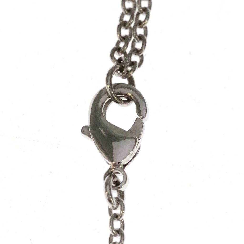 Dior CD Logo Rhinestone Pendant Chain Silver — view 6