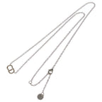 Dior CD Logo Rhinestone Pendant Chain Silver — view 2