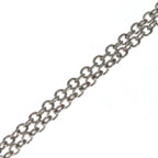 Dior CD Logo Rhinestone Pendant Chain Silver — view 4