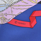 Hermes Scarf Carre 90 Silk Blue Multicolor — view 4