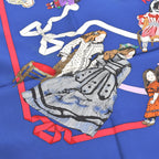 Hermes Scarf Carre 90 Silk Blue Multicolor — view 7