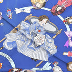Hermes Scarf Carre 90 Silk Blue Multicolor — view 6
