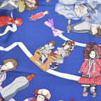 Hermes Scarf Carre 90 Silk Blue Multicolor — view 8