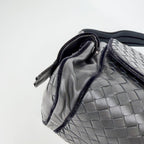 Bottega Veneta Intrecciato Multi Pocket Shoulder Bag Leather Black Vintage — view 7