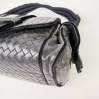 Bottega Veneta Intrecciato Multi Pocket Shoulder Bag Leather Black Vintage — view 8