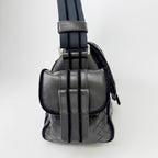 Bottega Veneta Intrecciato Multi Pocket Shoulder Bag Leather Black Vintage — view 4