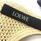 Loewe Shoulder Bag Punch Hole Hobo Mini Raffia Natural Black Beige — view 6
