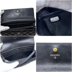 Chanel Bifold Wallet Boy Lambskin CC Logo Black Quilted