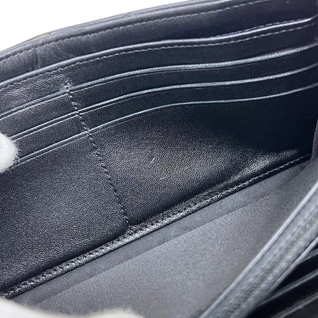 Chanel Bifold Wallet Boy Lambskin CC Logo Black Quilted