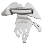 Hermes Scarf Ring Pegasus Metal Silver
