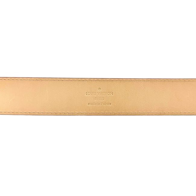 Louis Vuitton Belt Ceinture Classic Waist 85 Monogram Vernis M Patent Vachetta — view 6