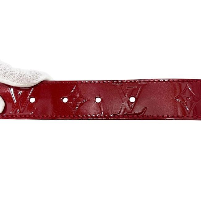 Louis Vuitton Belt Ceinture Classic Waist 85 Monogram Vernis M Patent Vachetta