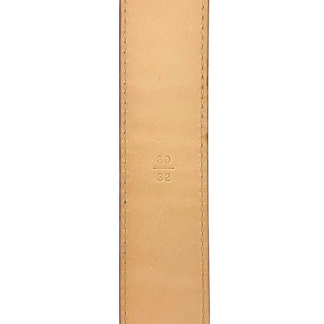 Louis Vuitton Belt Ceinture Classic Waist 85 Monogram Vernis M Patent Vachetta — view 5