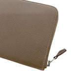 Hermes Zip Around Wallet Azap Silk'in Veau Epsom Etoupe Beige