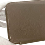 Hermes Zip Around Wallet Azap Silk'in Veau Epsom Etoupe Beige