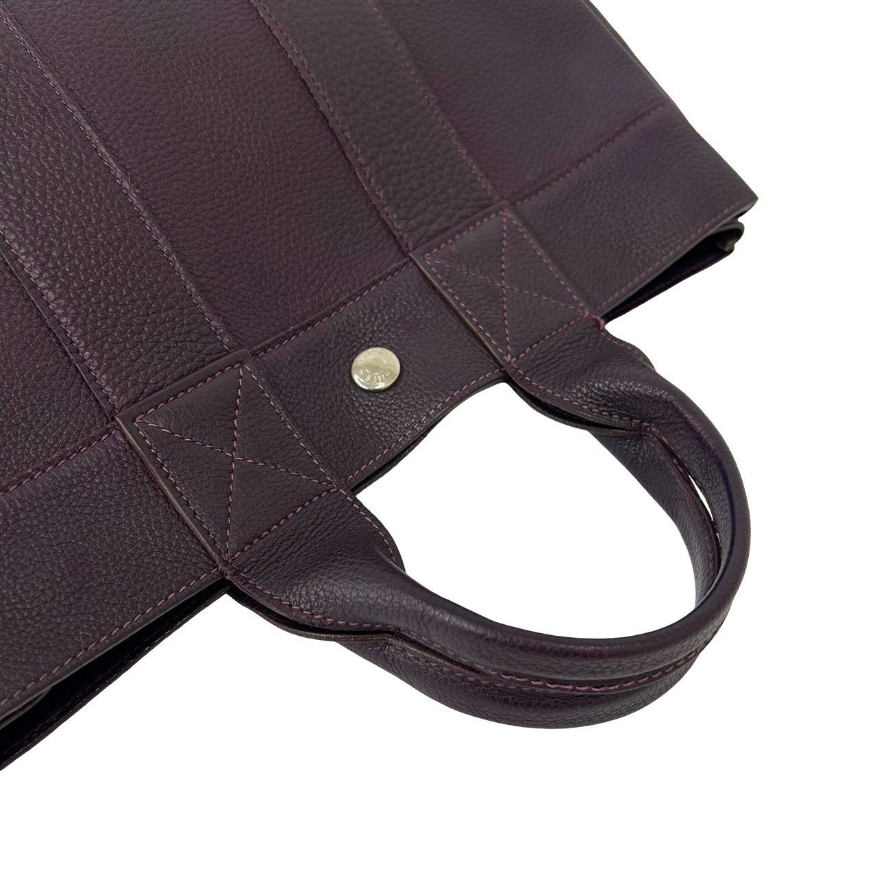 Hermes Fourre Tout Negonda Leather Handbag Mini Tote Raisin Purple — view 4