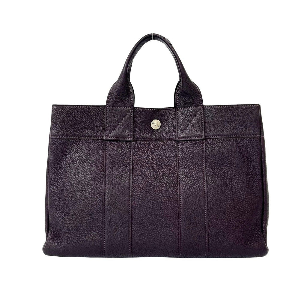 Hermes Fourre Tout Negonda Leather Handbag Mini Tote Raisin Purple — view 3