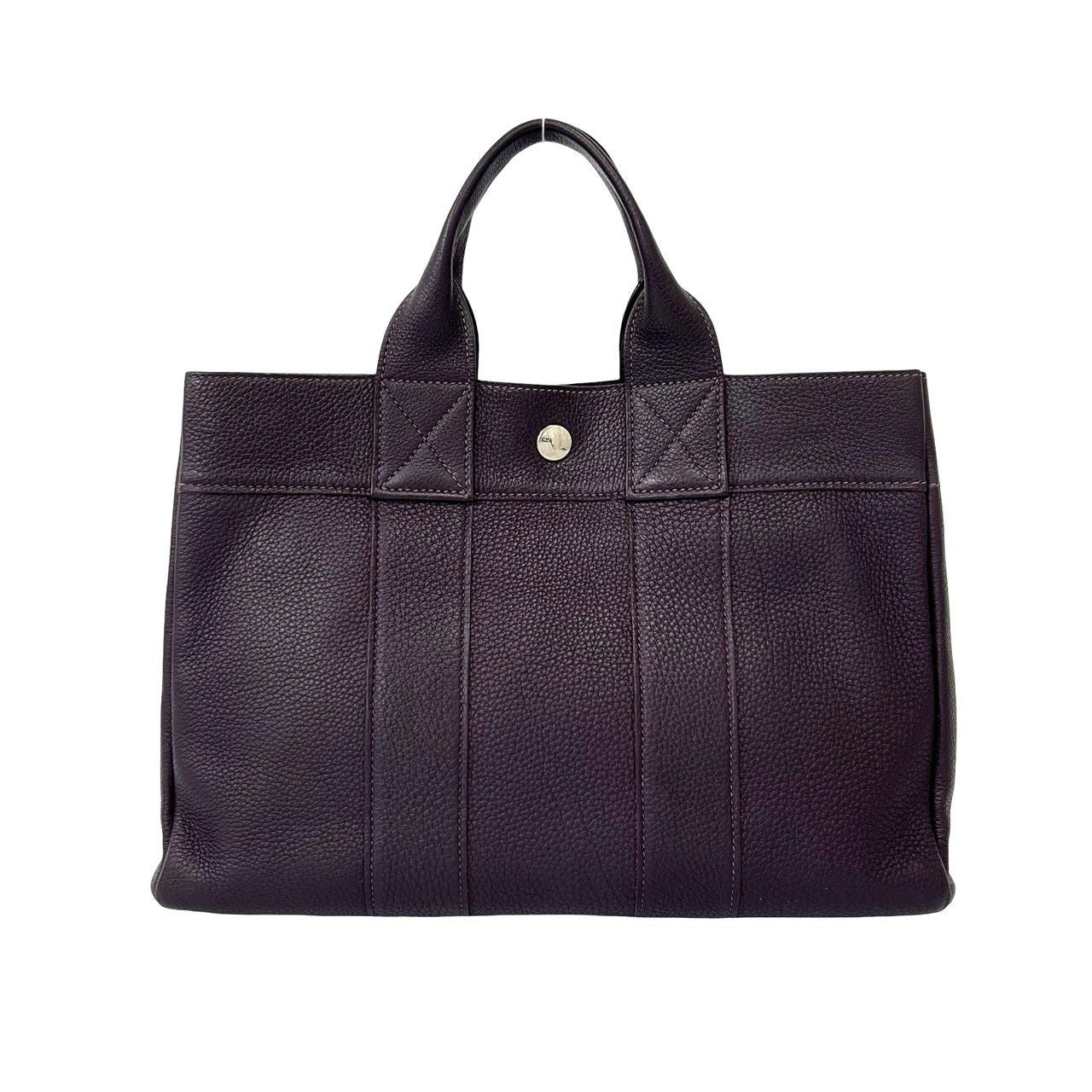 Hermes Fourre Tout Negonda Leather Handbag Mini Tote Raisin Purple — view 3