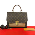 Louis Vuitton Marignan Monogram Leather 2-Way Shoulder Bag Brown