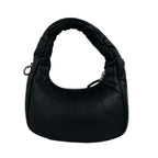 Prada Triangle Logo Patted Nappa Leather 2-Way Shoulder Bag Pochette Black — view 3