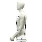 Chanel Quilted CC Logo Caviar Leather Shoulder Bag White — view 2