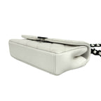 Chanel Quilted CC Logo Caviar Leather Shoulder Bag White — view 8